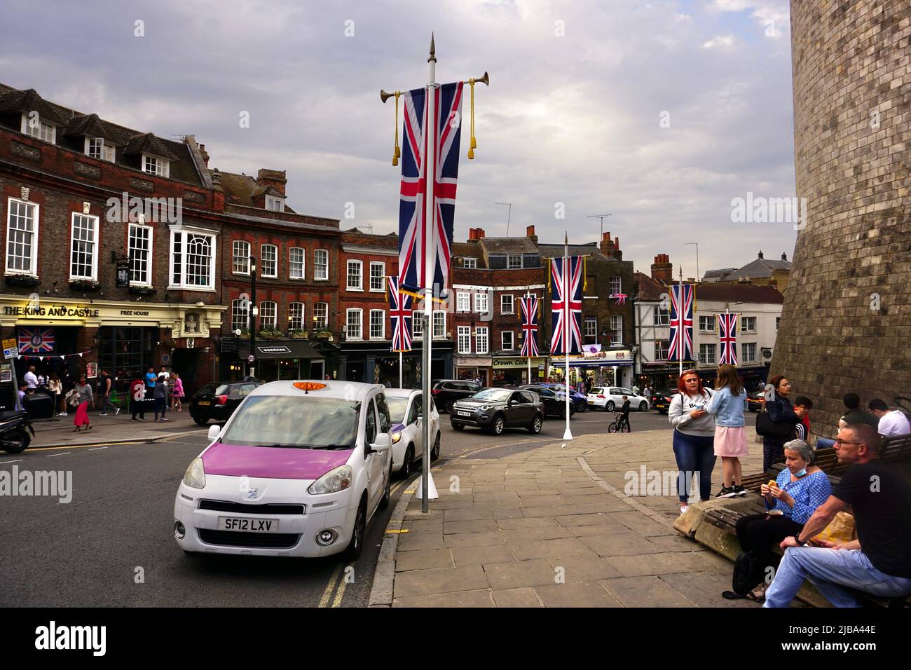 Das Jubiläum der Königin in der Stadt Windsor, London, Vereinigtes Königreich Stockfoto