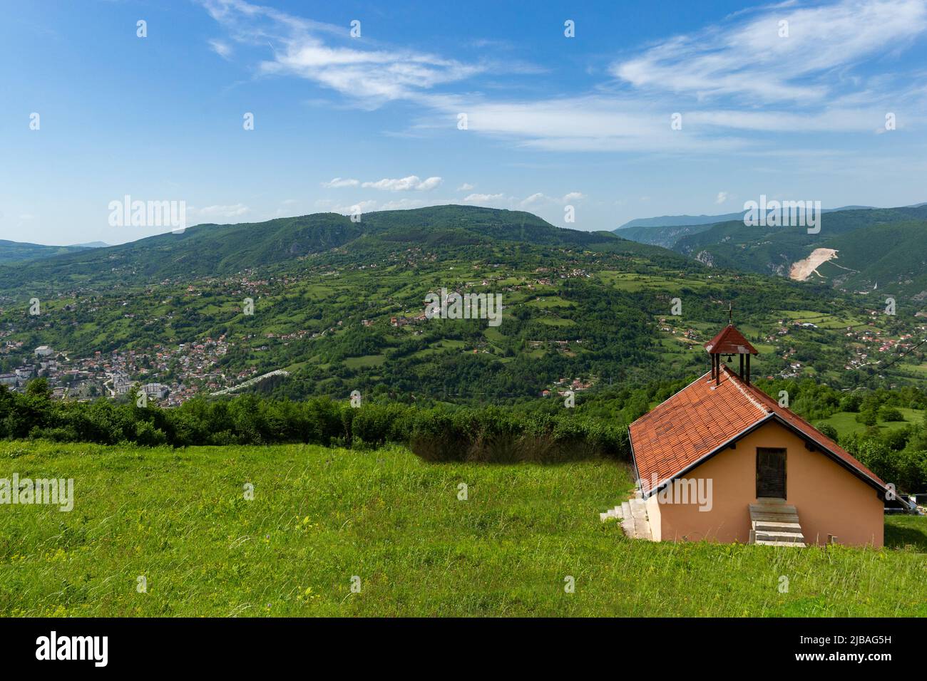 Berglandschaft in Bosnien und Herzegowina Stockfoto