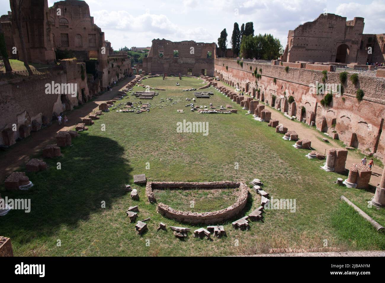 Italien, Rom - SEP 21, 2019: Reste des römischen Reiches am palatin. Stockfoto