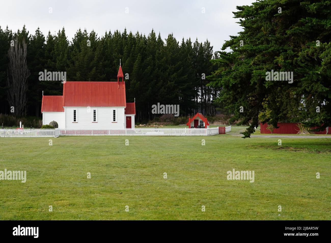 Eine traditionelle maori marae in der Region Waikato in Neuseeland Stockfoto