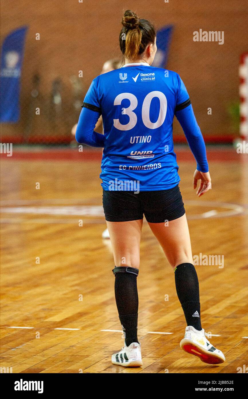 Argentinien. Juni 4, 2022. EC Pinheiros (BRA) Spieler #30 Thais UTINO im Estadio sag Villa Ballester in Villa Ballester, Buenos Aires, Argentinien. Quelle: Fabian Lujan/ASN Media/Alamy Live News Stockfoto