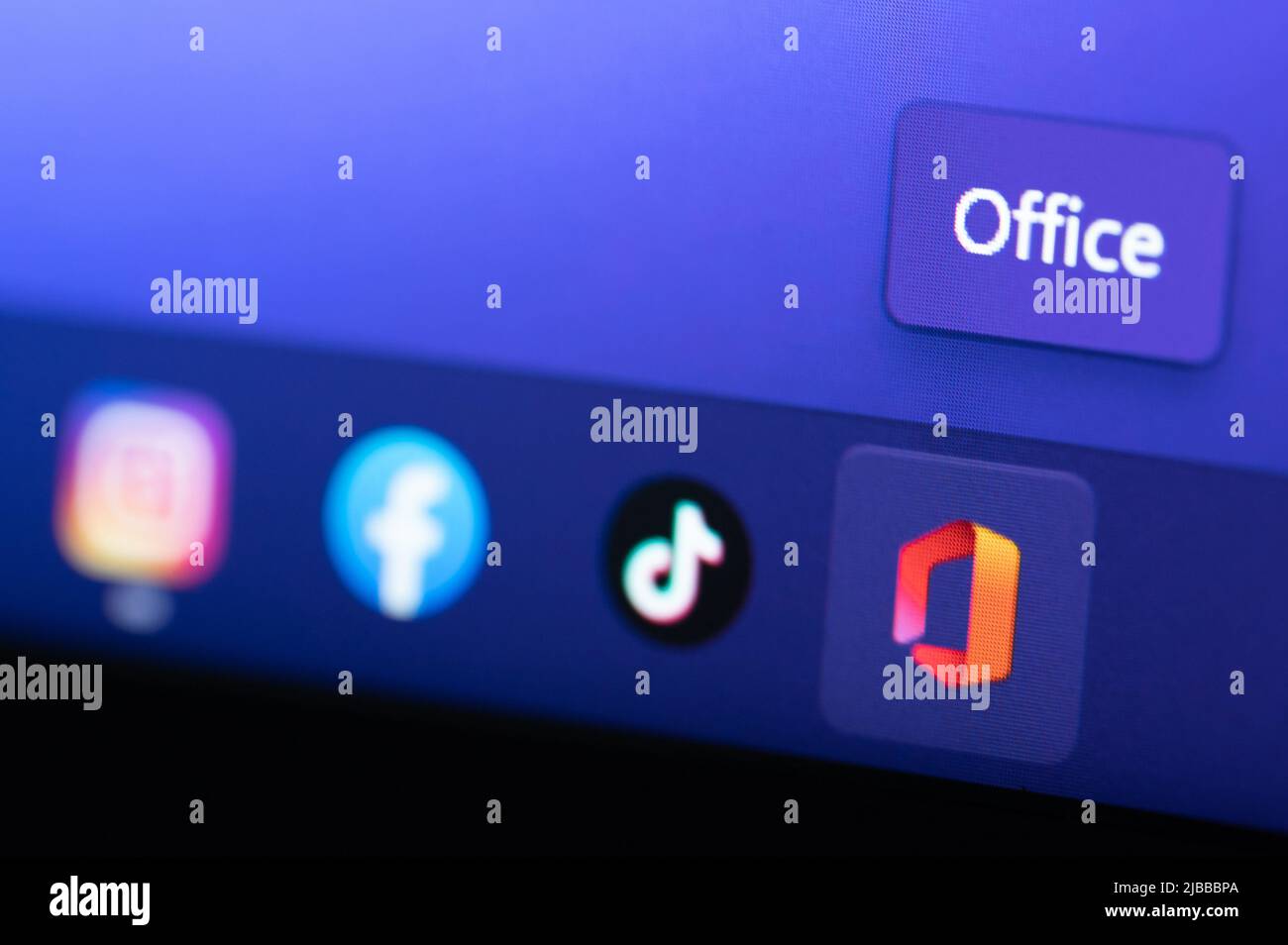 New york, USA - 3. juni 2022: Microsoft Office Icon App auf dem Computer-Menü-Bildschirm Nahaufnahme Stockfoto