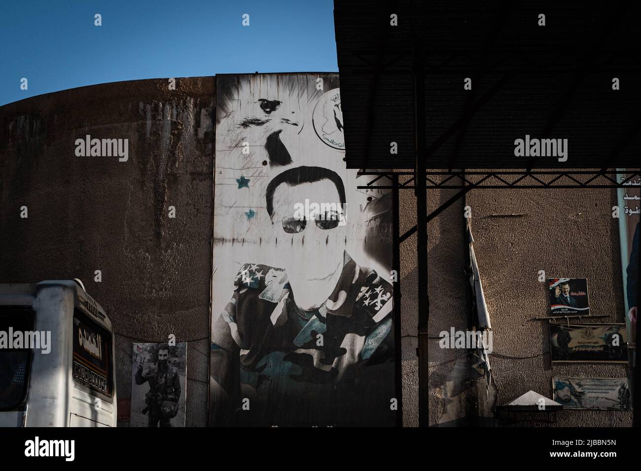Damaskus, Syrien -Mai, 2022: Portraitbild von Baschar al-Assad, Präsident von Syrien Stockfoto