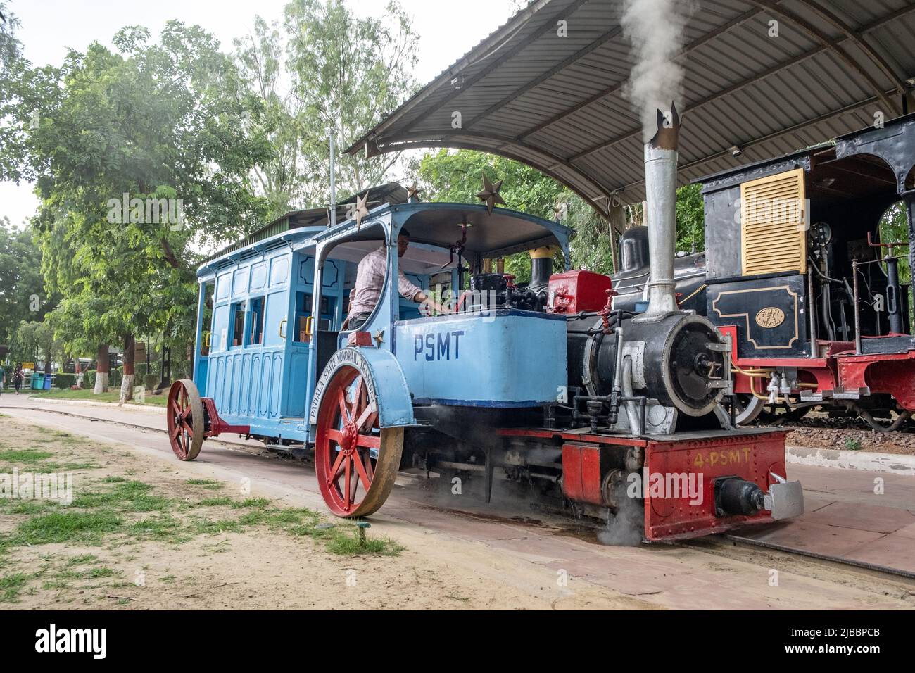 Patiala State Monorail (PSMT). Es wurde 1977 in das National Rail Museum, New Delhi, gebracht. Stockfoto