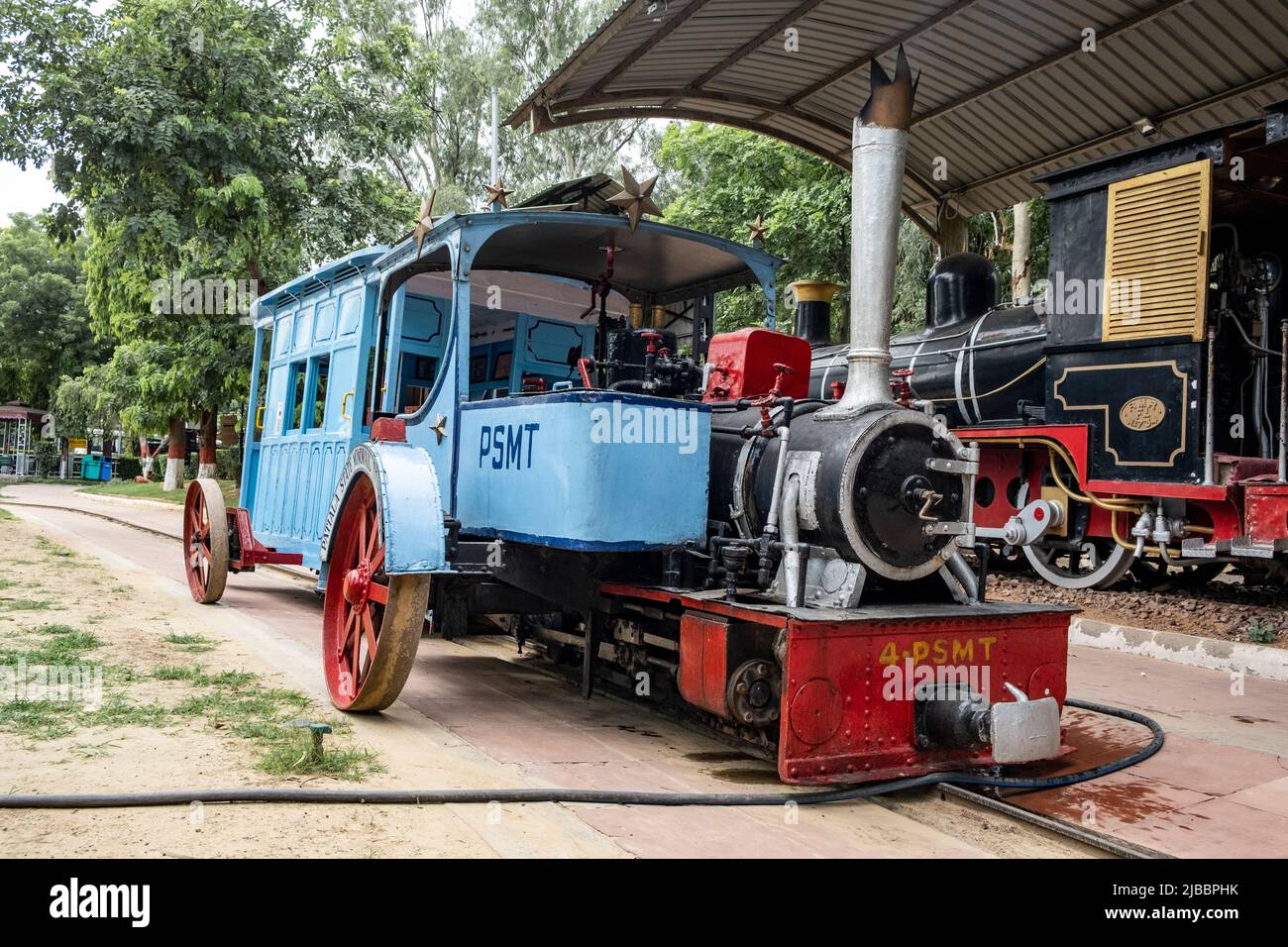 Patiala State Monorail (PSMT). Es wurde 1977 in das National Rail Museum, New Delhi, gebracht. Stockfoto