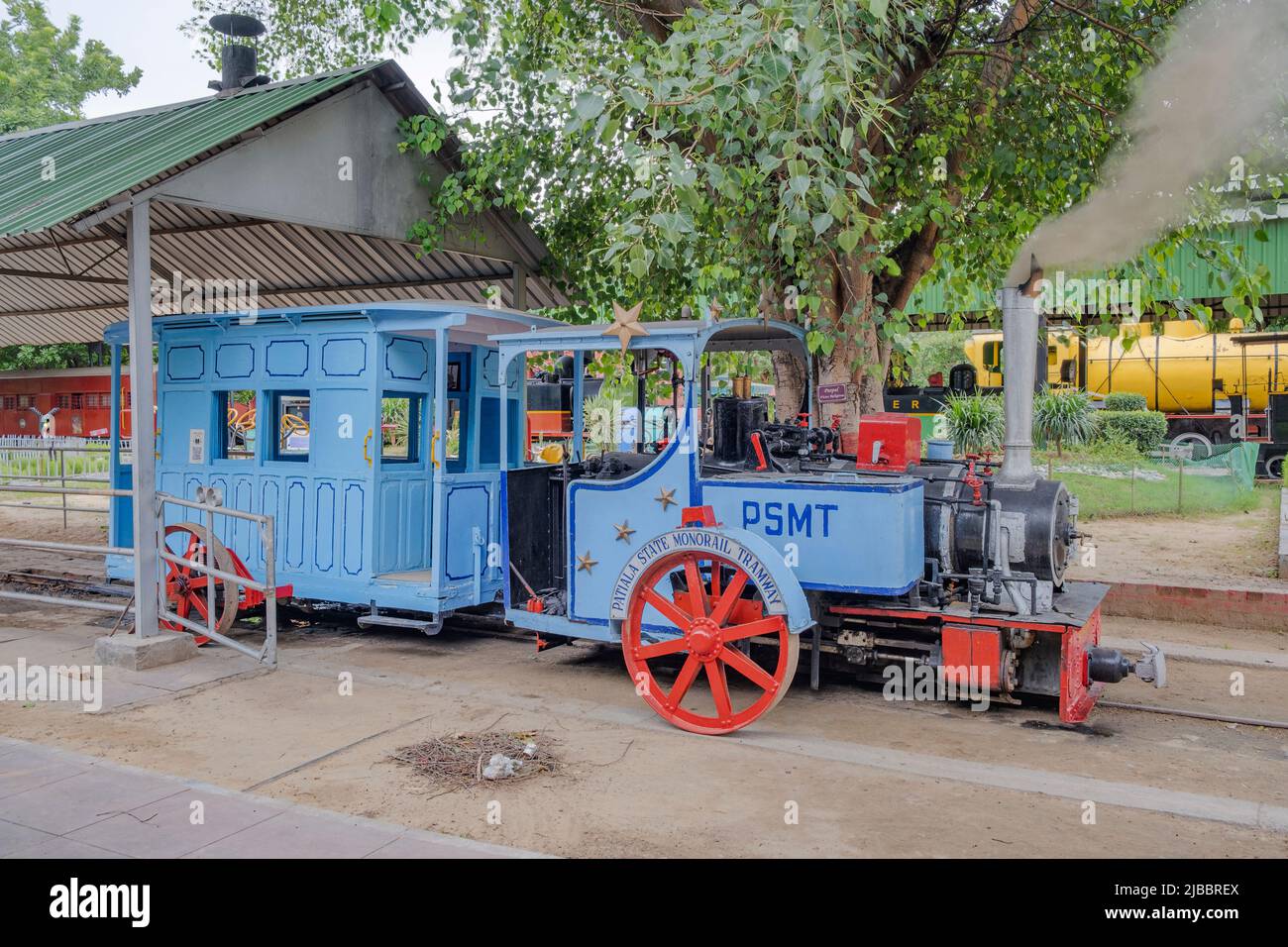 Patiala State Monorail (PSMT). Es wurde 1977 in das National Rail Museum, New Delhi, gebracht. Stockfoto