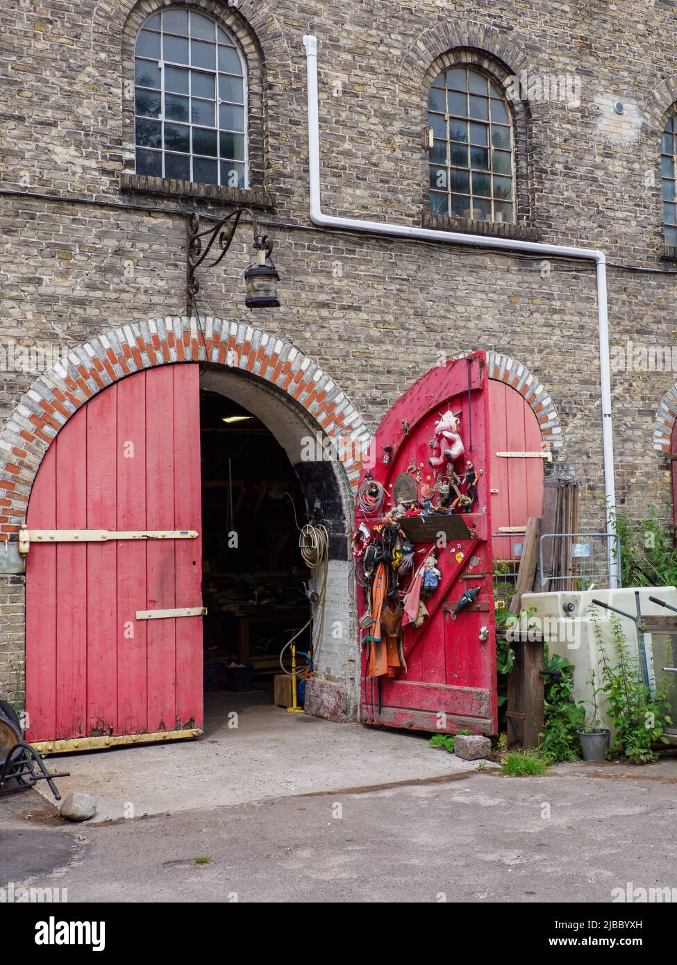 Kopenhagen, Dänemark, - Juli 2021: Christiania, genannt Freistadt, Ist eine Gemeinde im Bezirk Christianshavn. Es ist eine absichtliche Hippies Commu Stockfoto