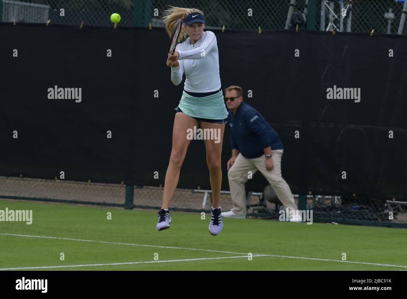 Nottingham, Großbritannien. 4.. Juni 2022. Im Bild: Großbritannien Katie Boulter 25 Jahre beim ROTHESAY OPEN NOTTINGHAM Nottingham Tennis Center 4.–12. Juni 2022 Alle Bilder © Robert Leyland Keine Verwendung ohne vorherige Genehmigung. Stockfoto