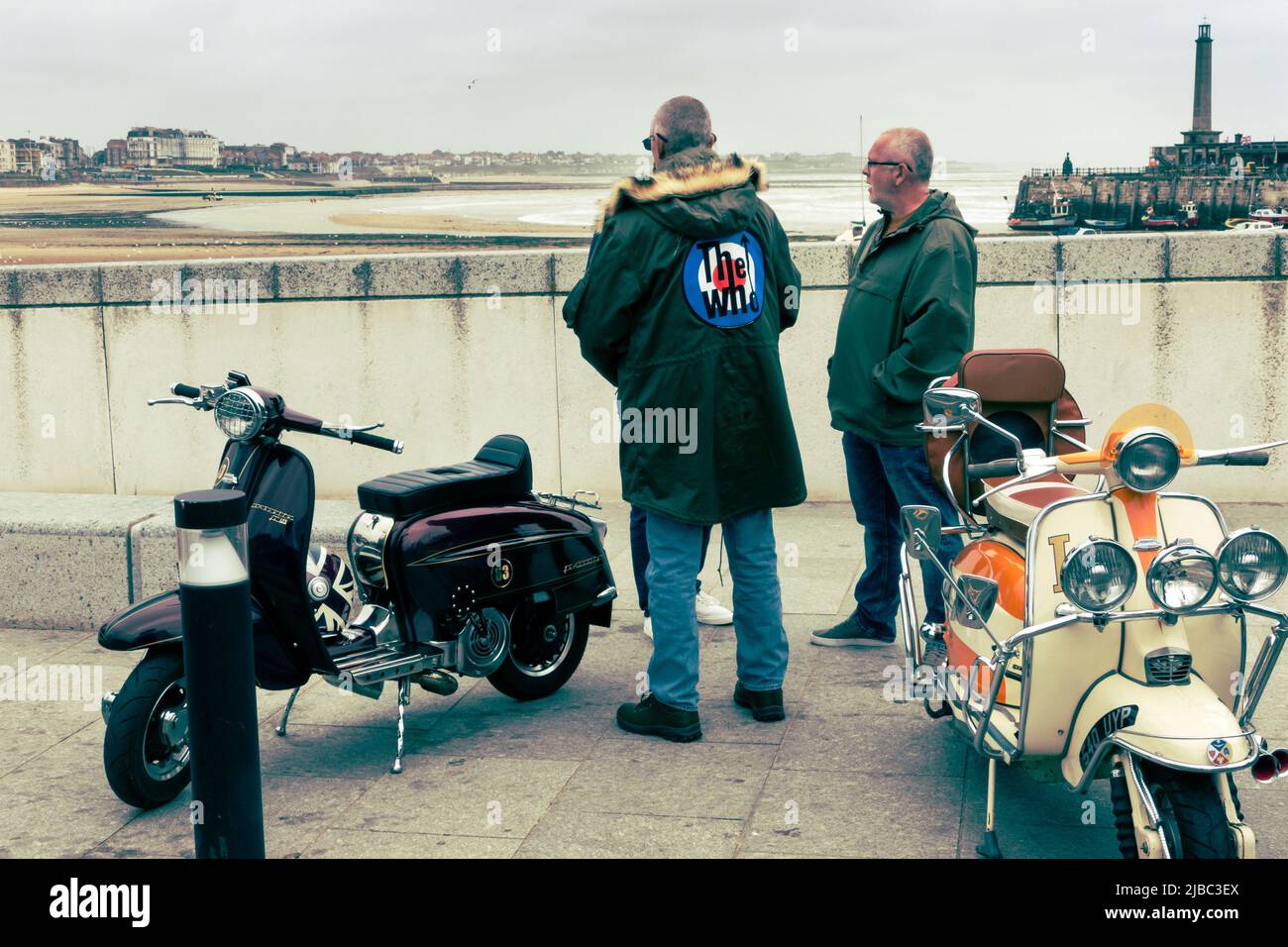 Local Scooter Club Platinum Jubilee Ride Out in Margate Kent UK Stockfoto