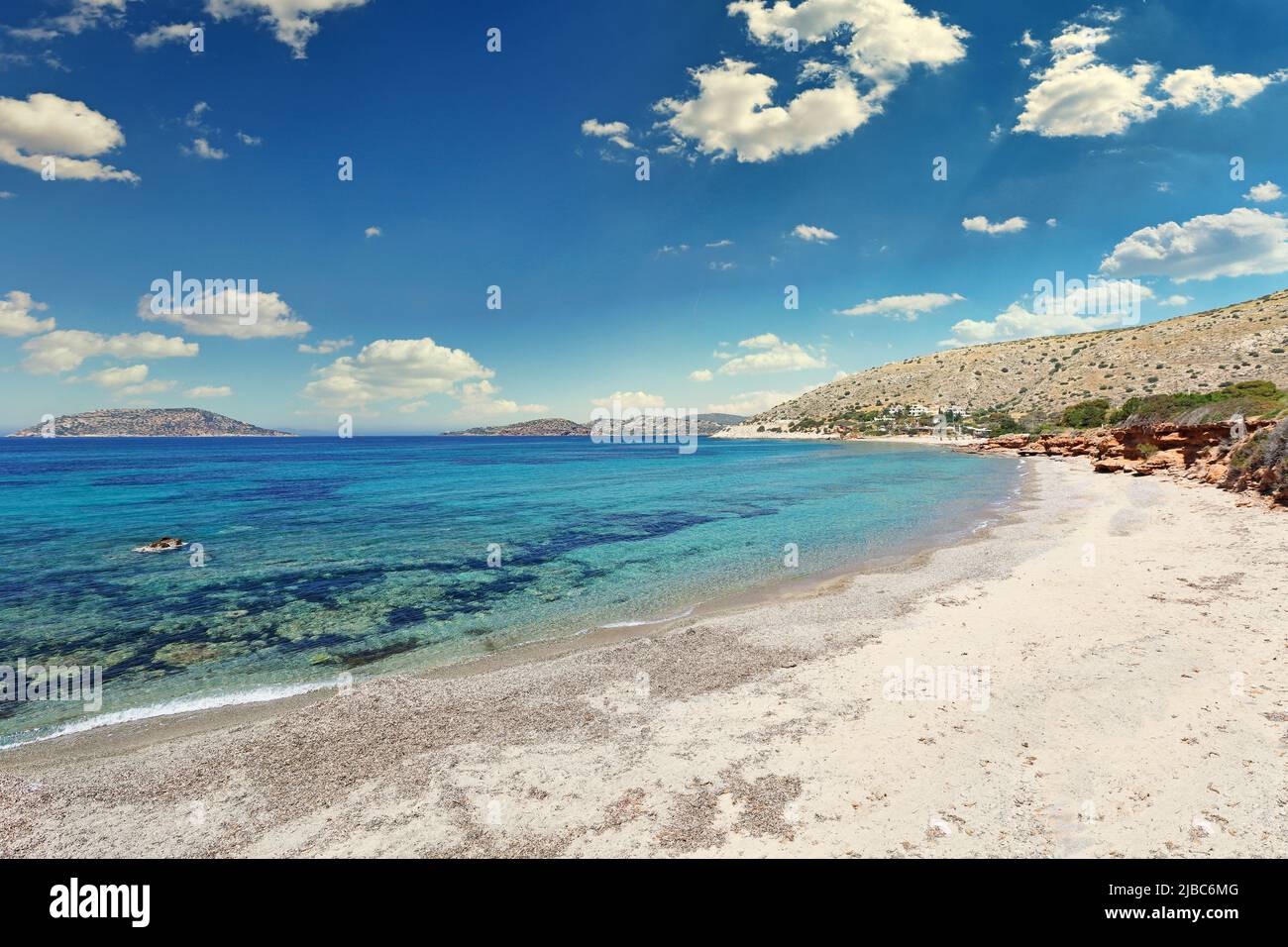 Thimari Strand in der Nähe von Athen in Attica, Griechenland Stockfoto