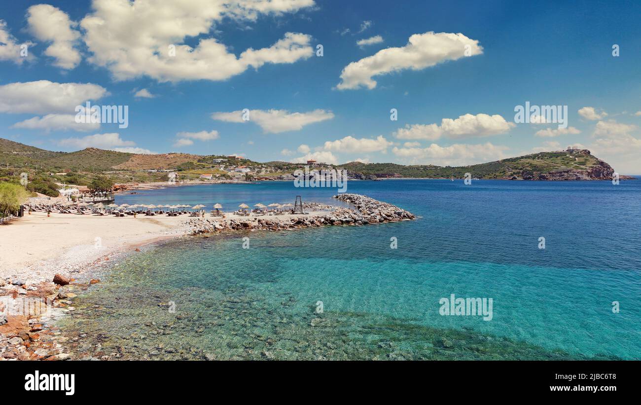 Cape Sounio Strand in der Nähe von Athen in Attica, Griechenland Stockfoto