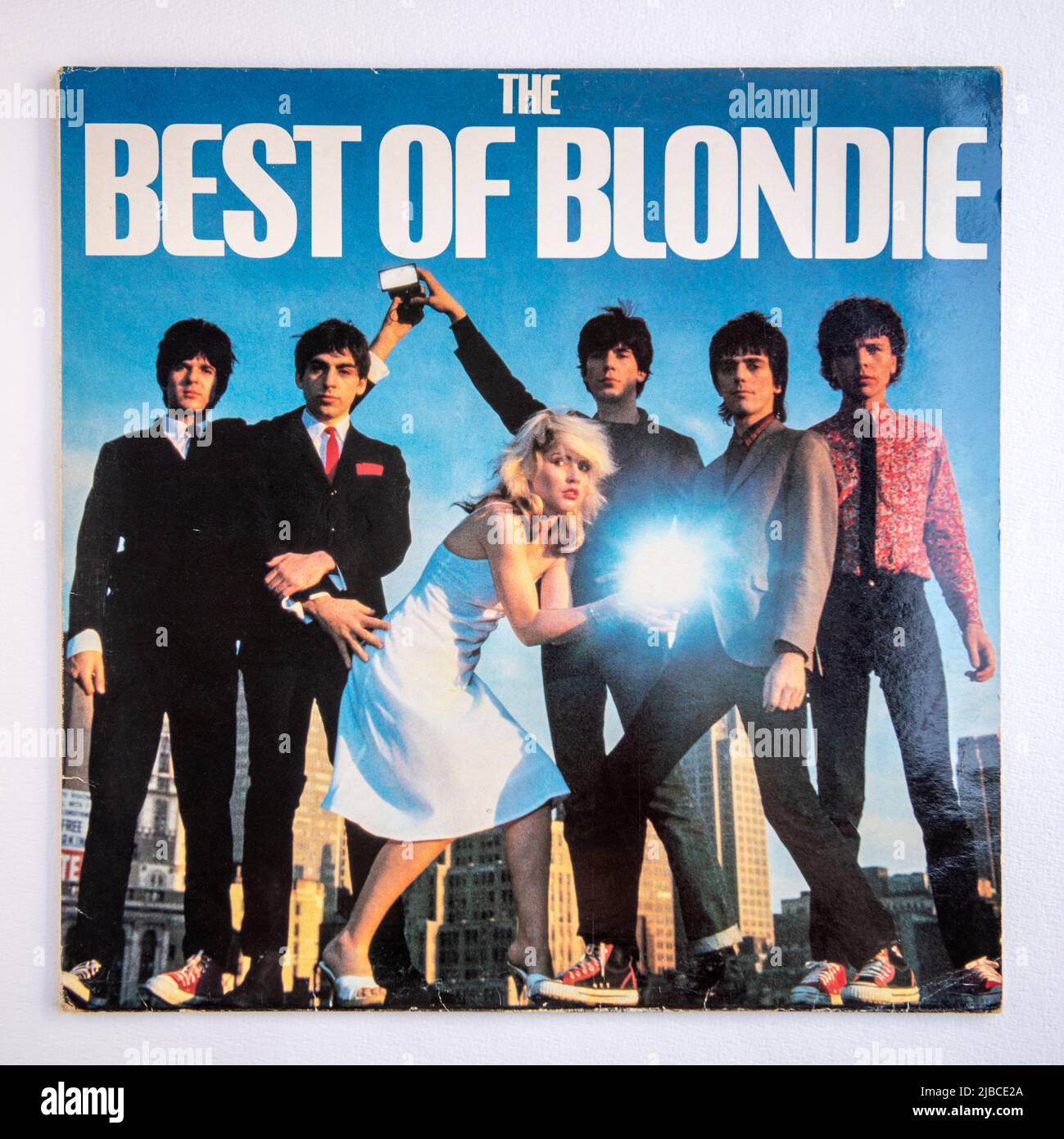 LP-Cover des Best of Blondie Greatest Hits Albums, das 1981 veröffentlicht wurde Stockfoto