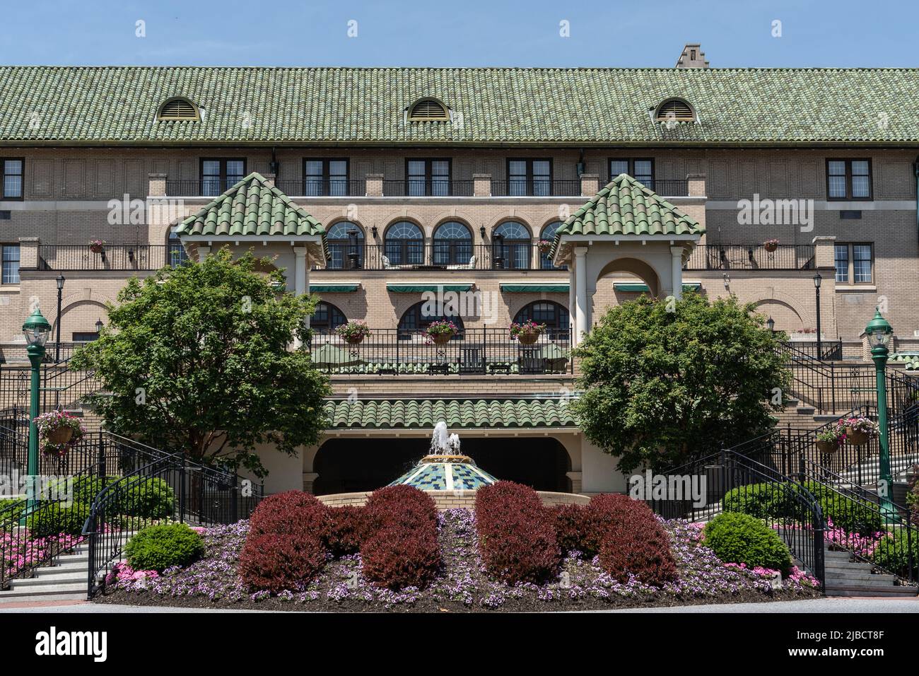 Hershey, Pennsylvania - 30. Mai 2022: Das Hotel Hershey ist ein Luxus-Resort und das offizielle Hotel des Herseypark, Stockfoto