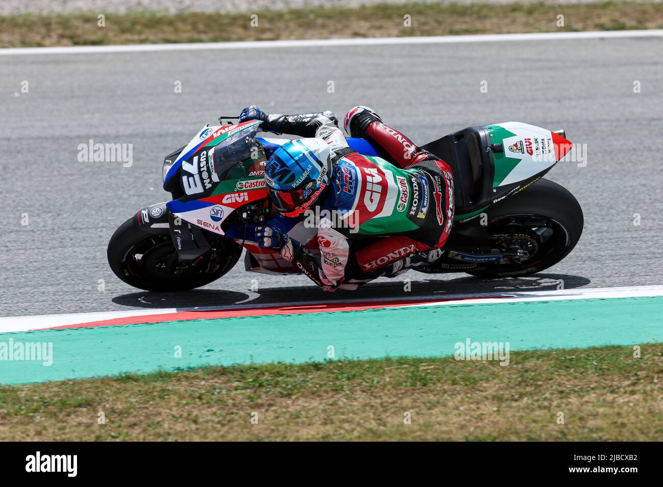 4. Juni 2022, Barcelona, Spanien: Alex Marquez aus Spanien von LCR Honda CASTROL mit Honda während des MotoGP Gran Premii Monster Energy de Catalunya auf dem Circuit de Barcelona-Catalunya in Barcelona. (Bild: © David Ramirez/DAX via ZUMA Press Wire) Stockfoto