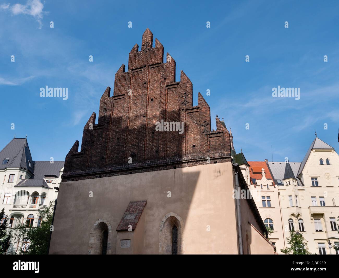 Alte Neue Synagoge oder Staronova Synagoga im Josefov Jüdischen Viertel von Prag, Tschechische Republik Stockfoto