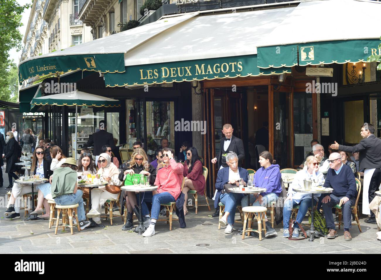 Cafe Les Deux Margotts Paris Frankreich Stockfoto