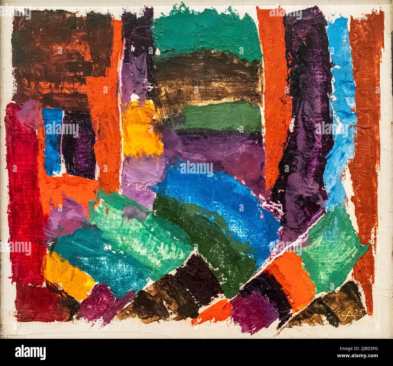 Abend (Improvisation), Josef Albers, 1935, Öl auf Masonit, Bauhaus Stockfoto