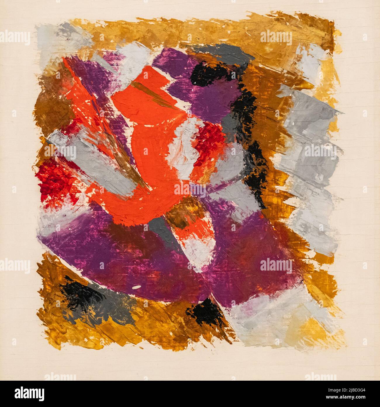 Etude: Rot-Violet (Chrismas Shopping), 1935, Öl auf Holzplatte, Josef Albers, Bauhaus Stockfoto