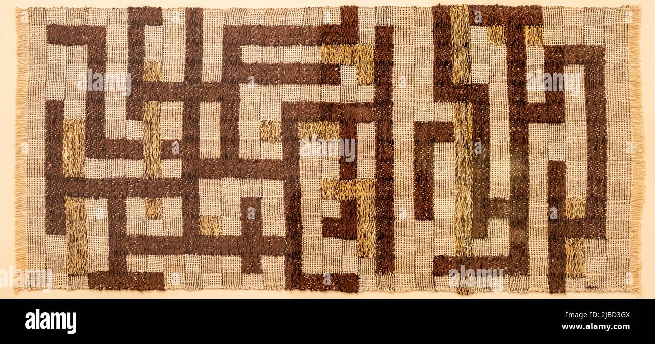 Ohne Titel, Anni Albers, 1941, Viskose, Leinen, Baumwolle, Wolle, Jute, Bauhaus Stockfoto