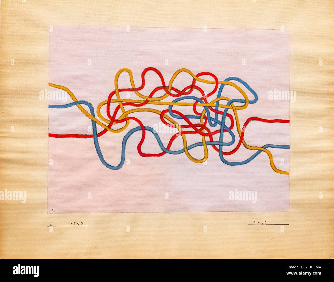 Knoten, 1947, Anni Albers, Gouache auf Papier, Bauhaus Stockfoto