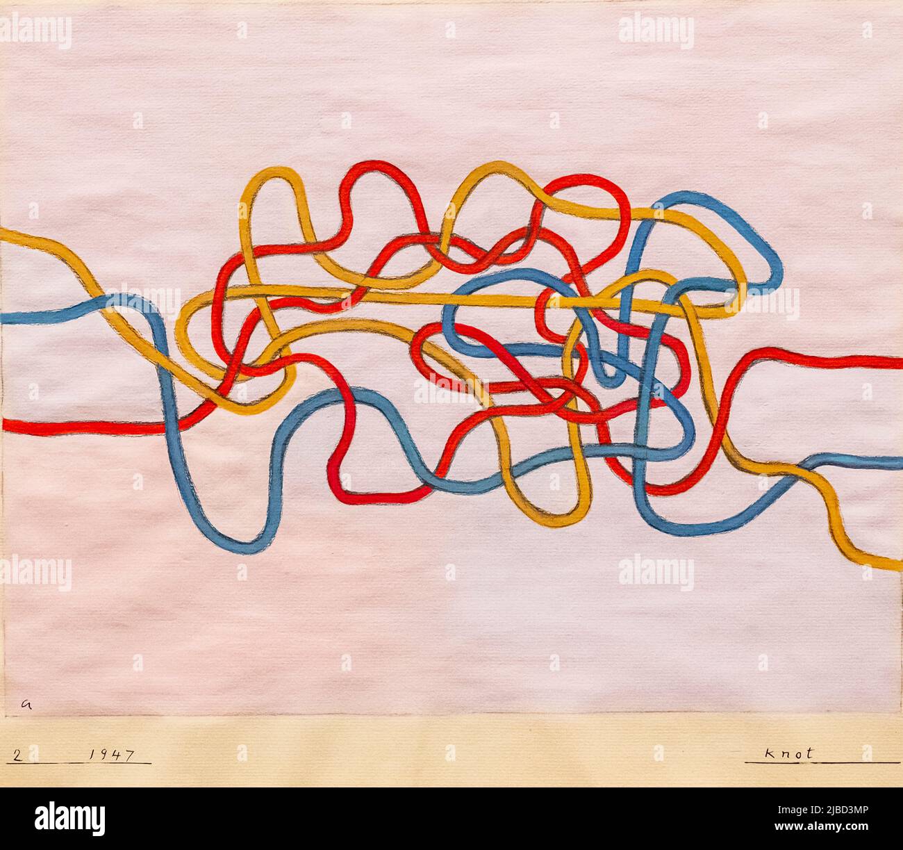 Knoten, 1947, Anni Albers, Gouache auf Papier, Bauhaus Stockfoto