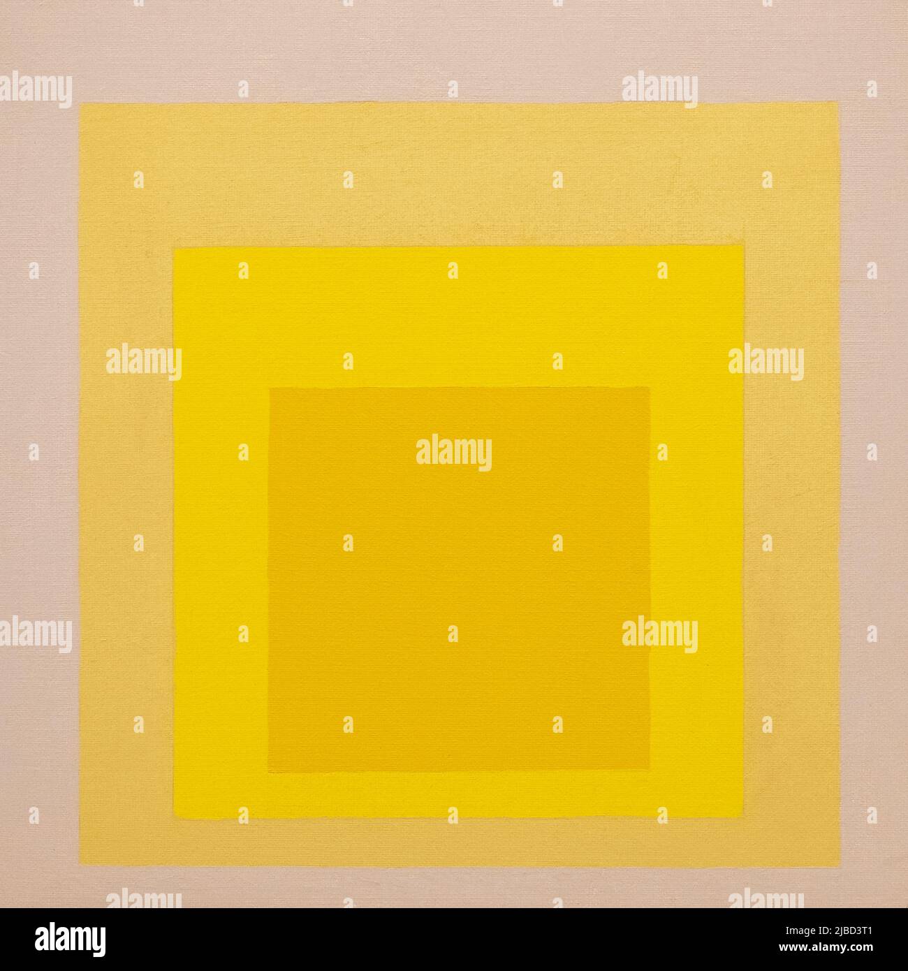 Farbstudie für Hommage an den Platz, Abundance, 1967, Öl auf Masonit, Josef Albers, Bauhaus Stockfoto