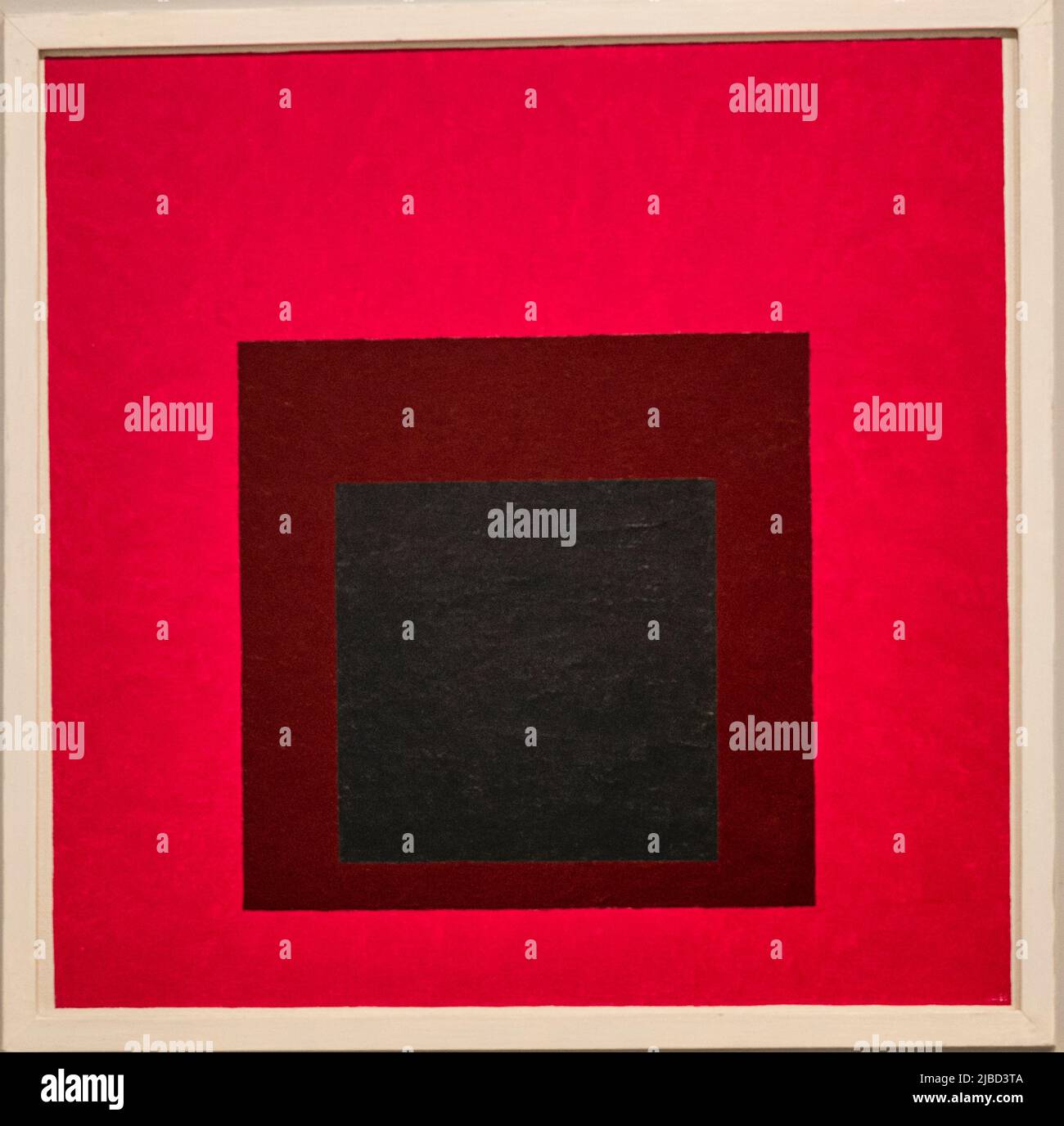 Farbstudie zur Hommage an den Platz, erneuerte Hoffnung, 1951, Öl auf Masonit, Josef Albers, Bauhaus Stockfoto