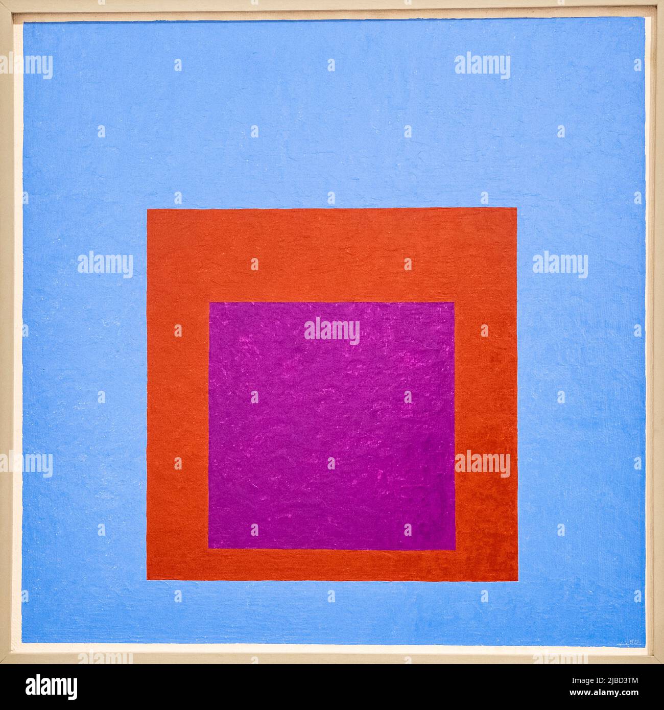 Farbstudie für Hommage an den Platz, 1976, ,Öl auf Masonit , Josef Albers, Bauhaus Stockfoto