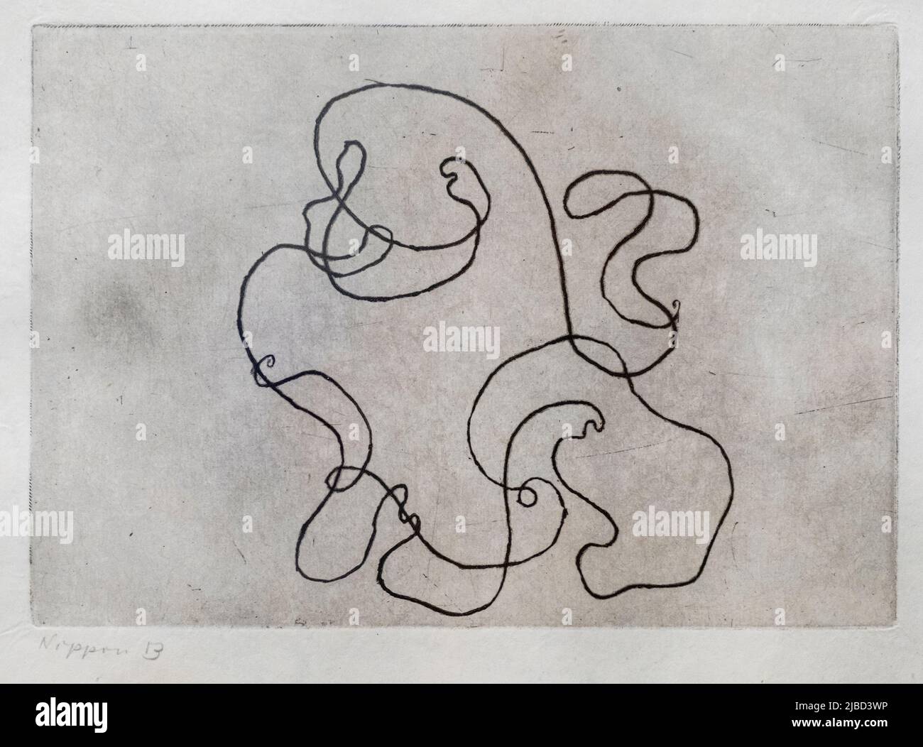 Josef Albers, Nippon B, 1942, trockene Spitze, Bauhaus Stockfoto