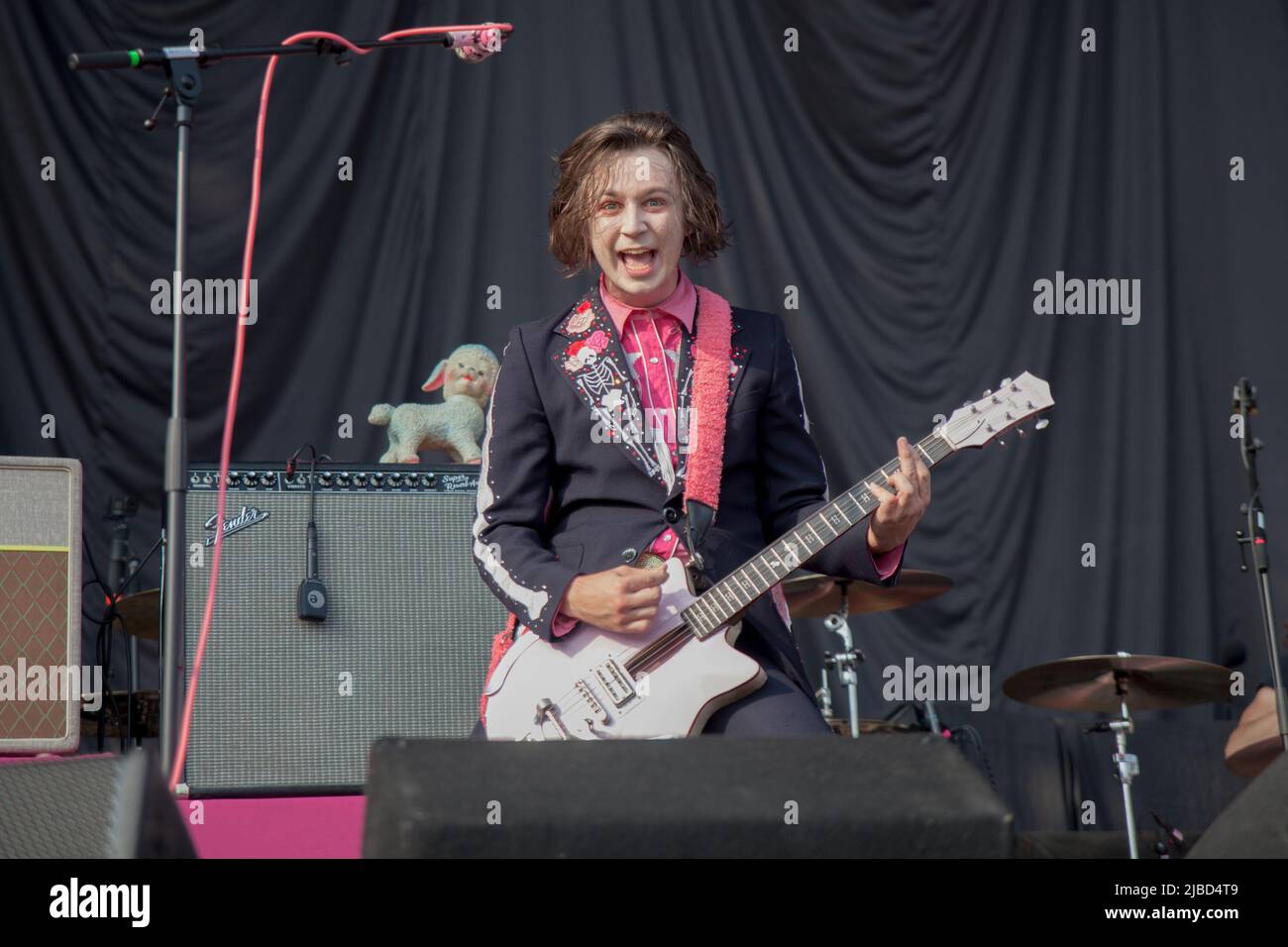 4. Juni 2022, Bologna, Emilia-Romagna, Italien: Die Bands Barns Courtney, Creeper und Stracrawler haben das Konzert von My Chemical Romance im Bologna Sonic Park 2022 eröffnet. (Bild: © Carlo Verbani/Pacific Press via ZUMA Press Wire) Stockfoto