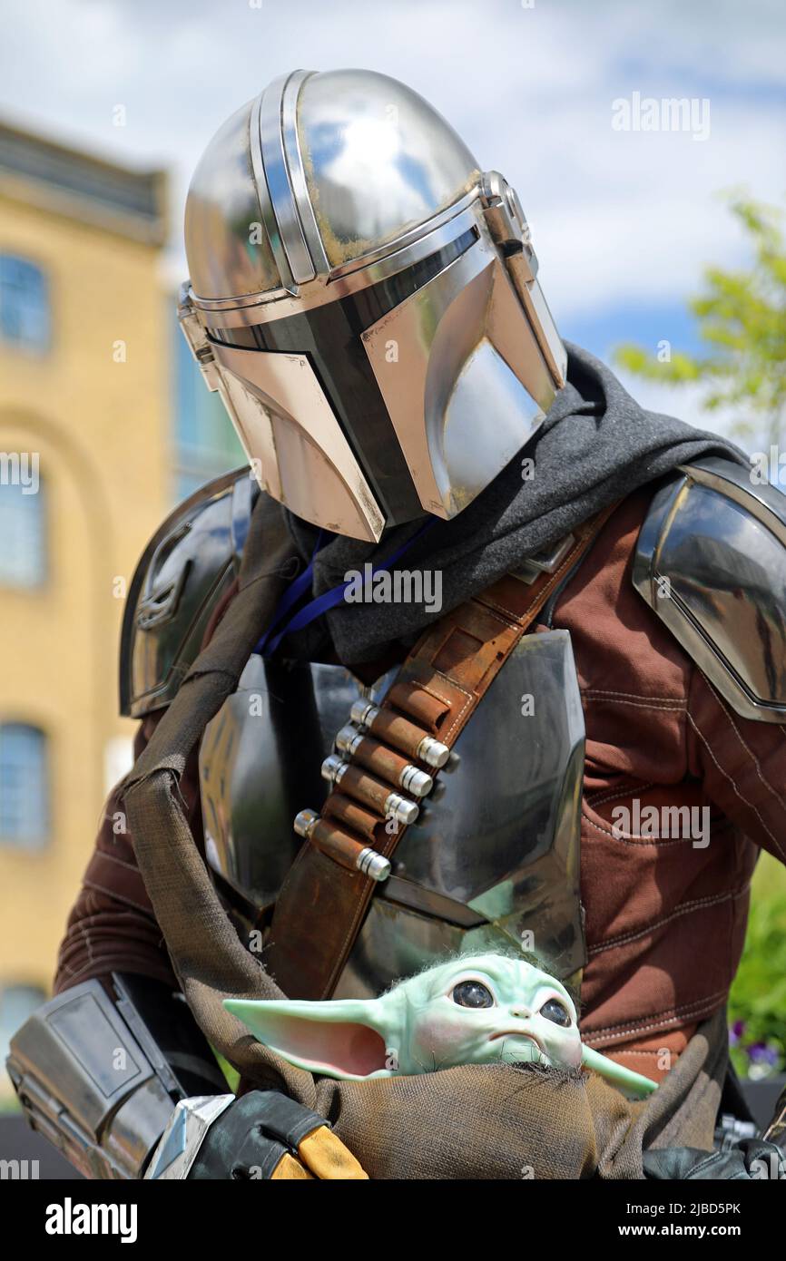 Der Mandalorianer - Cosplay-Charakter Stockfoto