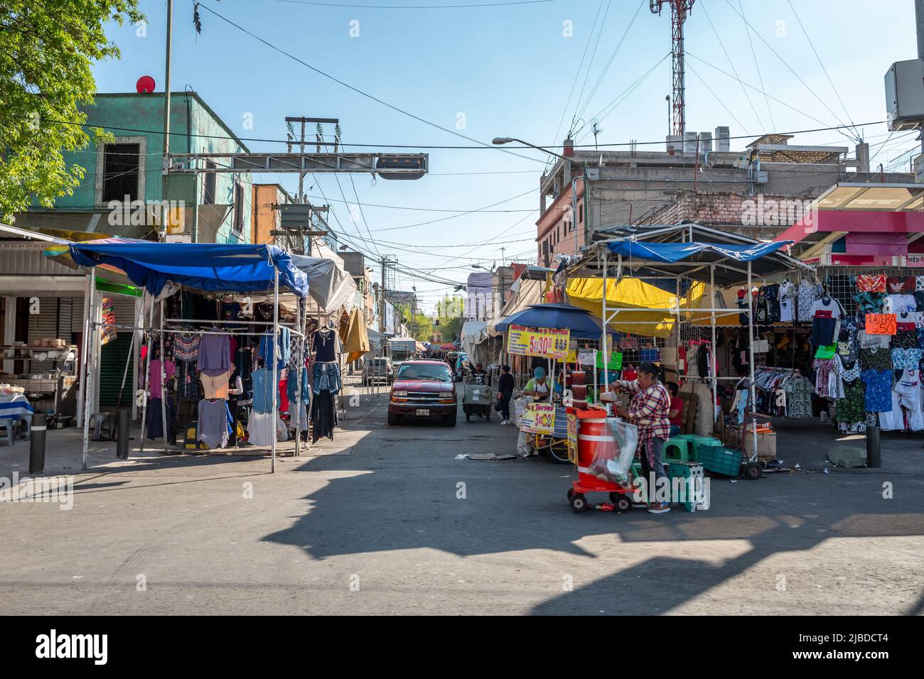 Mexiko-Stadt, Januar 22. 2019: Straßenmarkt Stockfoto