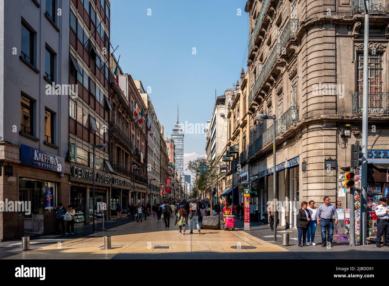 Mexiko-Stadt, Januar 18. 2019: Avenida Francisco I. Madero Stockfoto