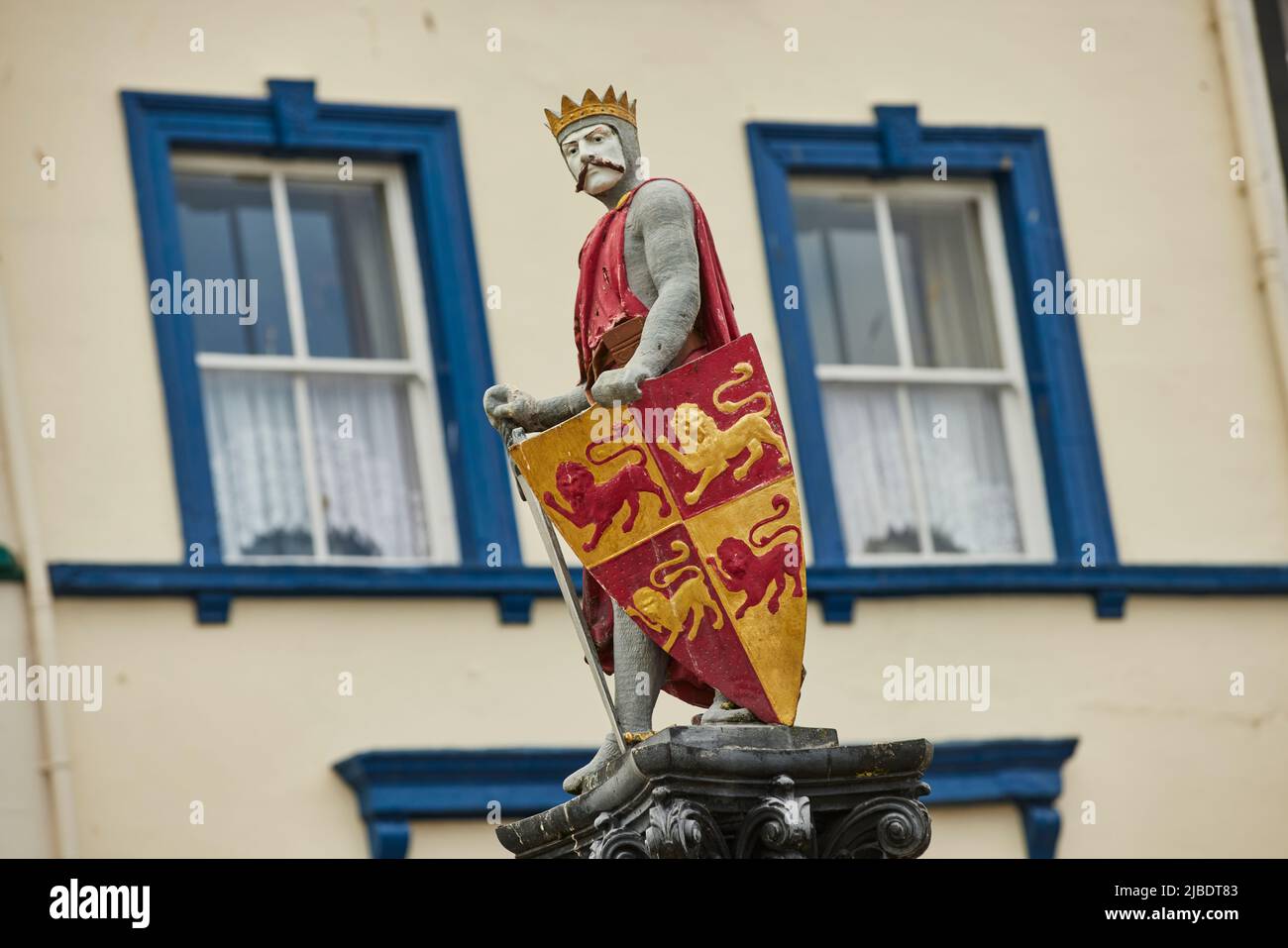 Conwy, North Wales Statue von Llywelyn the Great Stockfoto