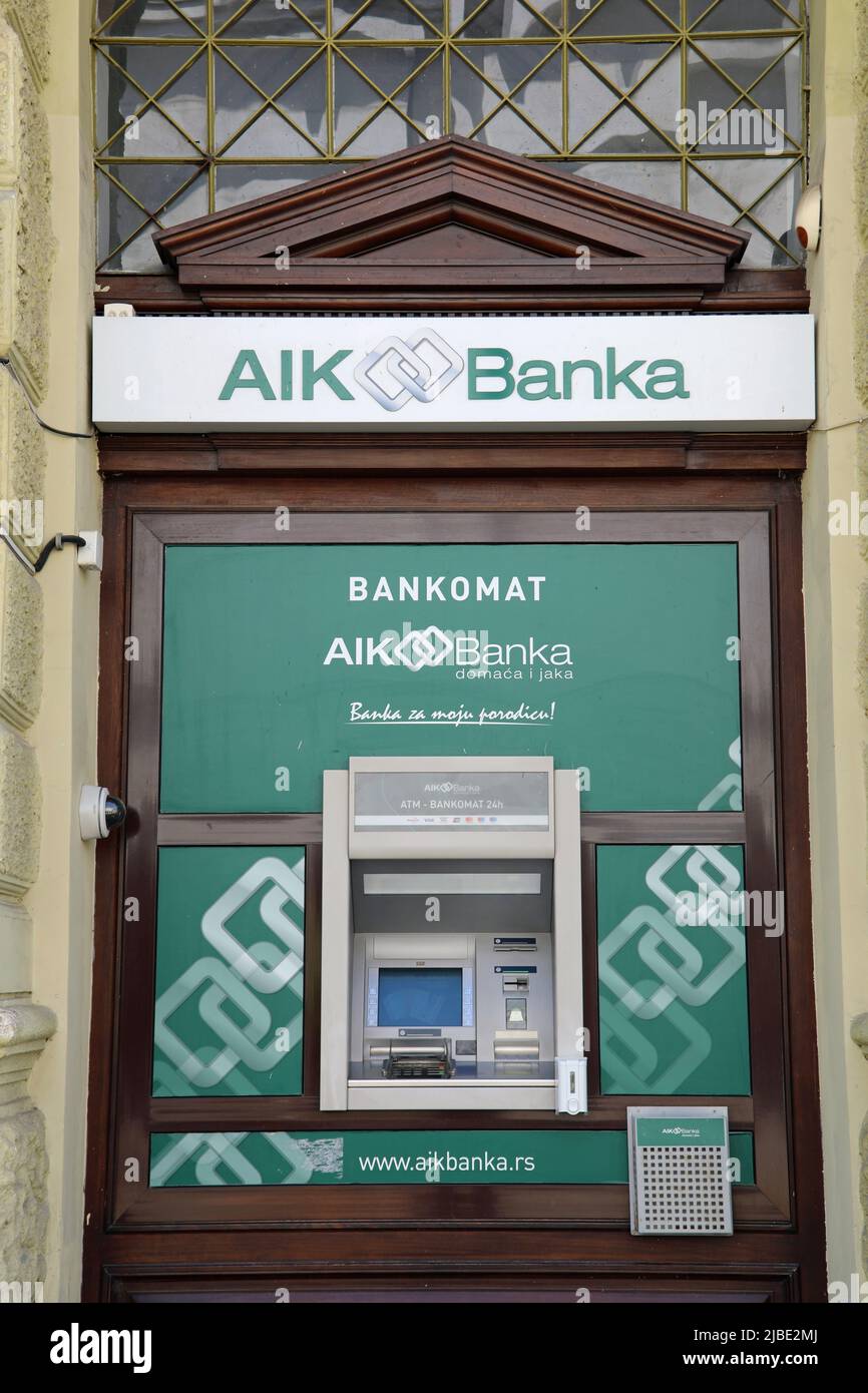 AIK Banka Cash Machine in Serbien Stockfoto