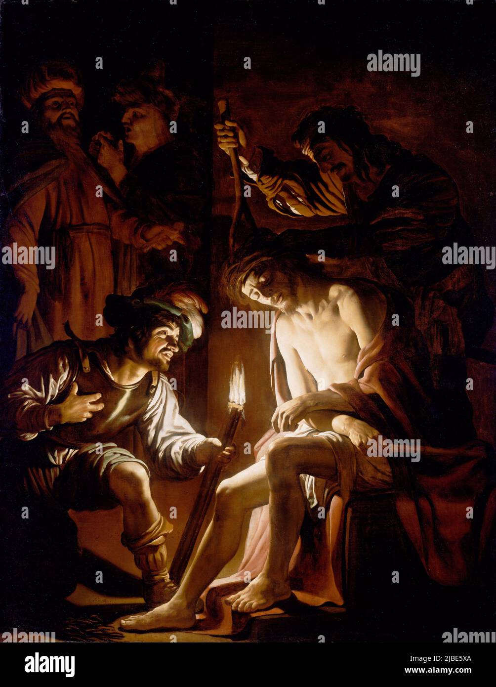 Christus mit Dornen gekrönt von Gerard van Honthorst (1590 - 1656) Stockfoto