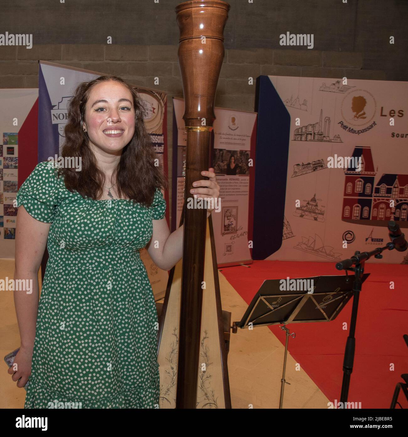 Paris : 'Jeux artistiques' au carrousel du Louvre, introduit par l'ambassadeur de Chine et organisé par Anath Tordjman-Compagnon. Stockfoto