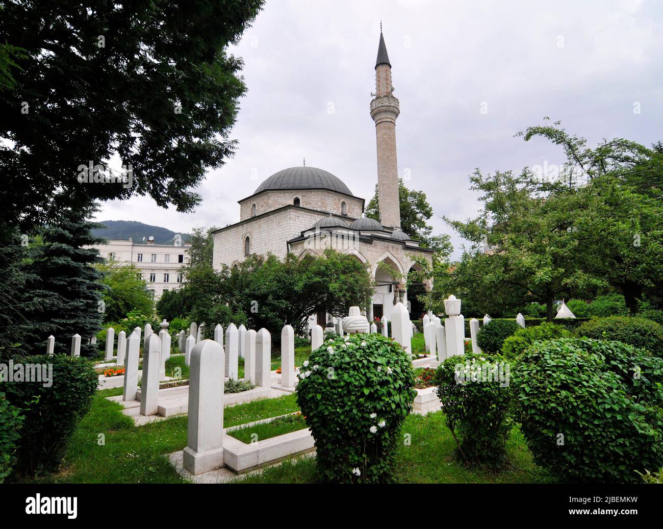 Ali Pashas Moschee in Sarajevo, Bosnien und Herzegowina. Stockfoto