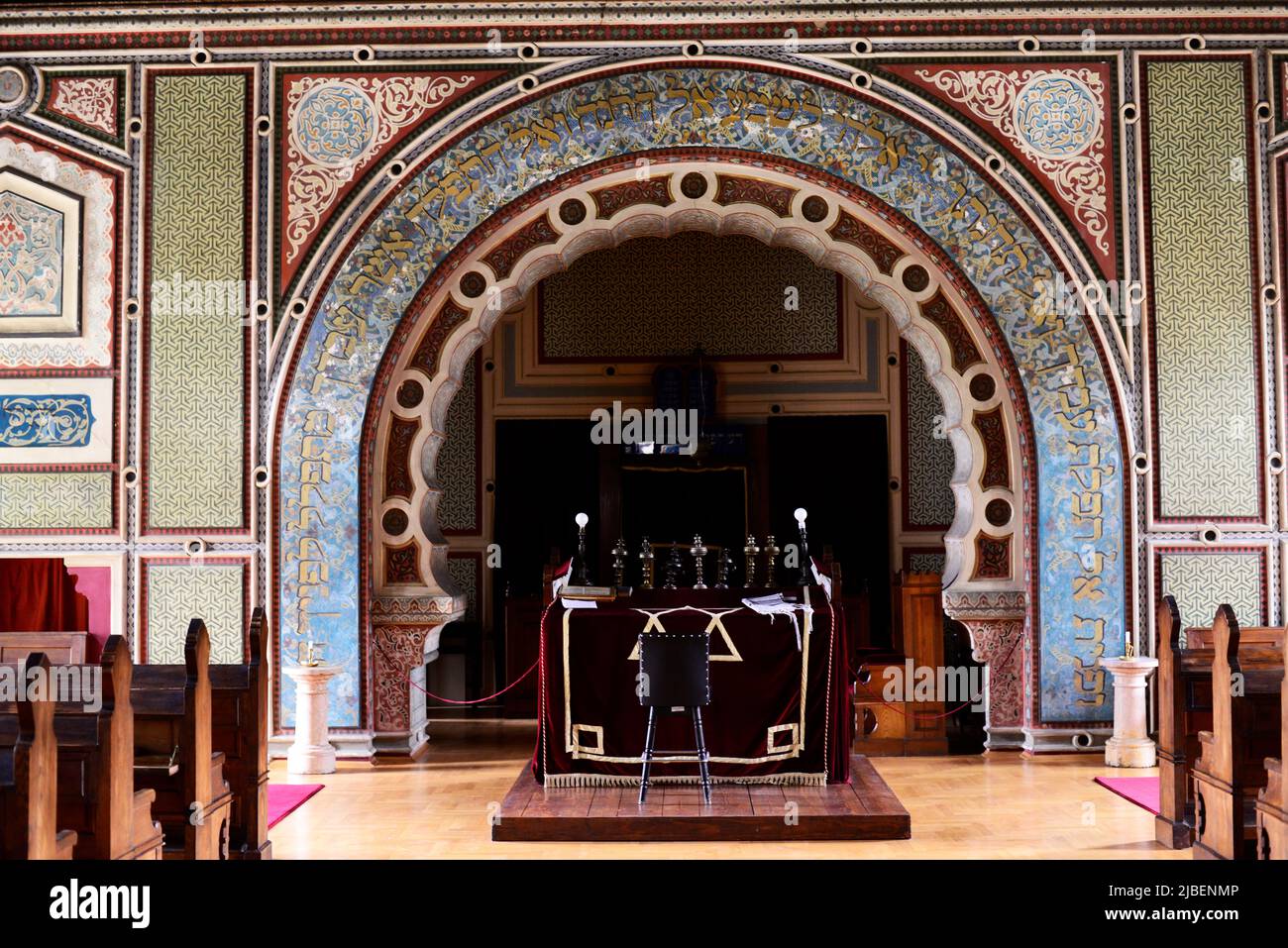 Die schöne Aschkenazi-Synagoge in Sarajevo, Bosnien und Herzegowina. Stockfoto