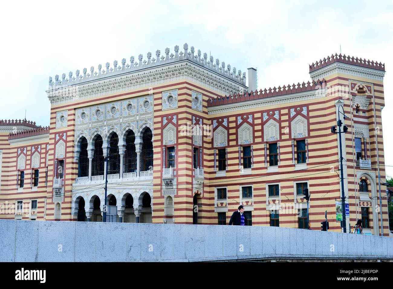 Rathaus von Sarajevo, Bosnien und Herzegowina. Stockfoto
