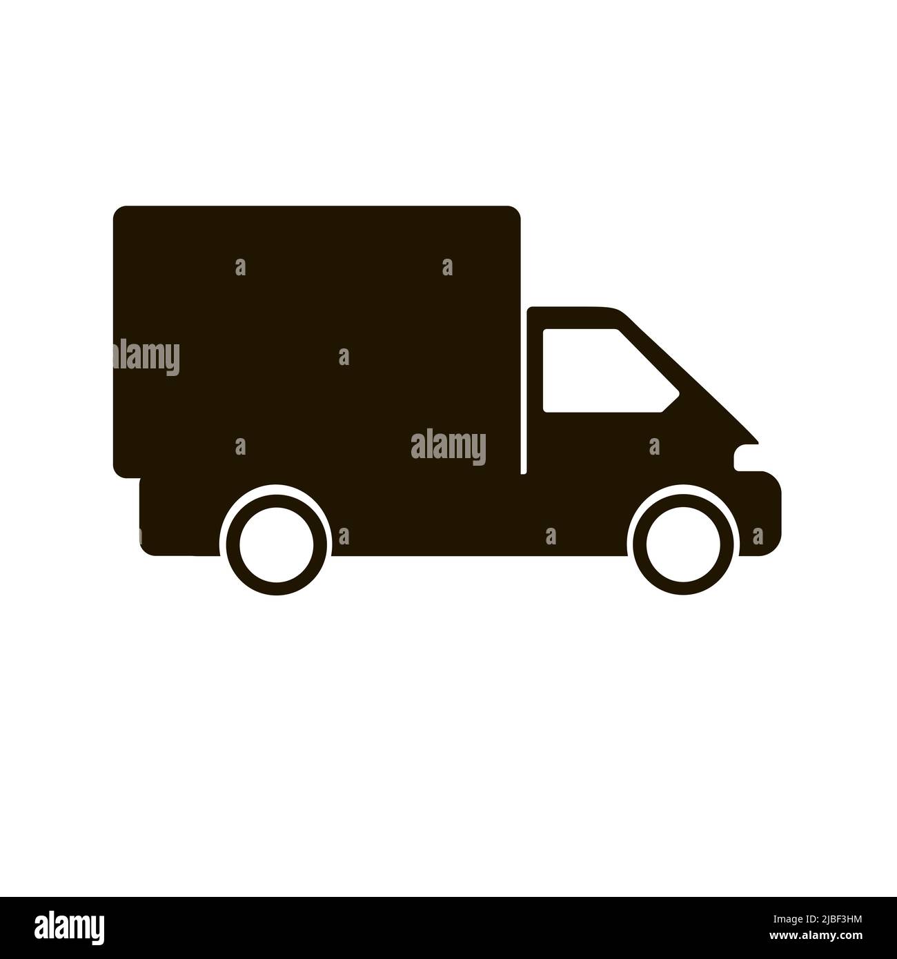 Nutzfahrzeug isoliert Silhouette auf weißem Hintergrund. Vektorgrafik. Stock Vektor