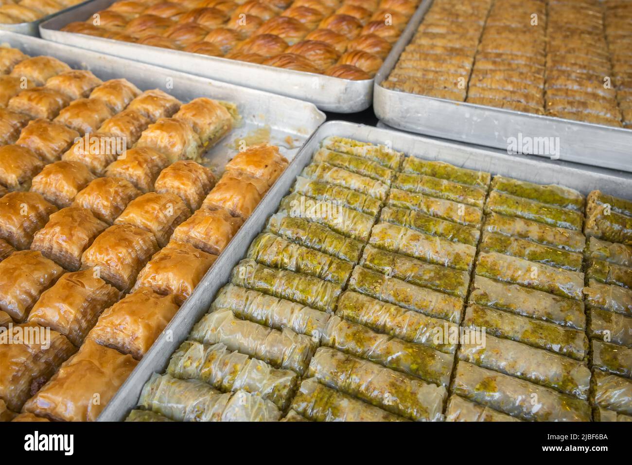 Traditionelles türkisches Dessert Baklava close-up Stockfoto