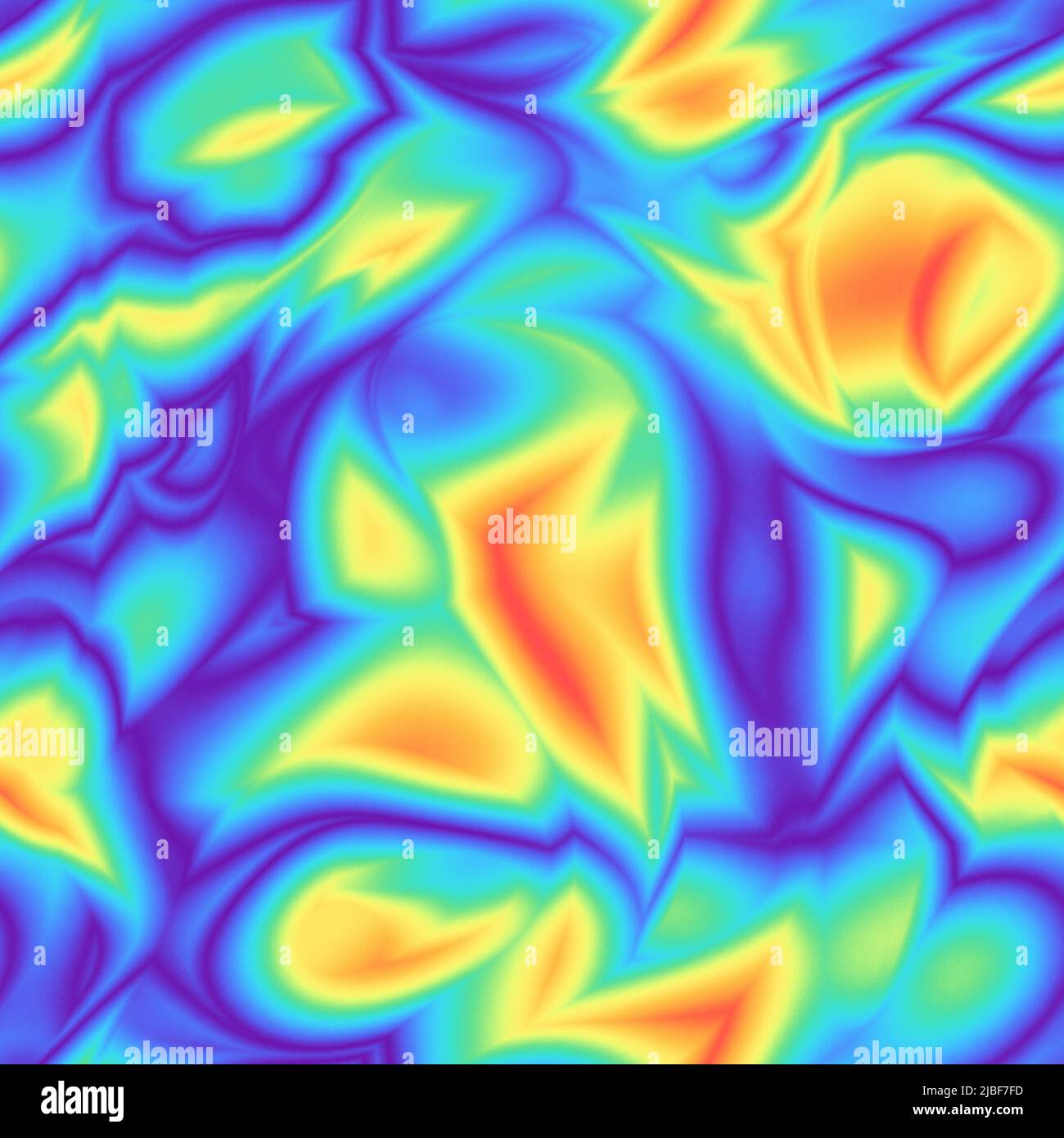 Fließender, nahtloser Regenbogen-Hintergrund des farbenfrohen Monitors der Wärmebildkamera Stockfoto