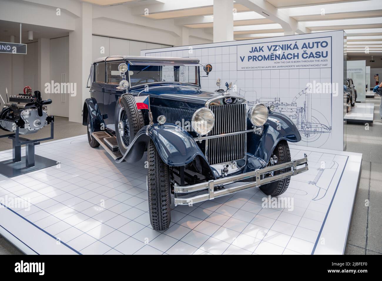 Oldtimer im SKODA Auto Museum Stockfoto