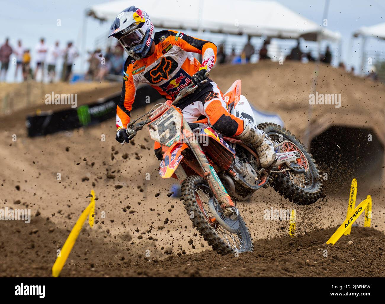 Juni 04 2022 Rancho Cordova, CA USA Ryan Dungey kommt in Runde 22 während der Lucas Oil Pro Motocross Hangtown Classic 450 Meisterschaft in Hangtown Rancho Cordova, CA Thurman James/CSM Stockfoto