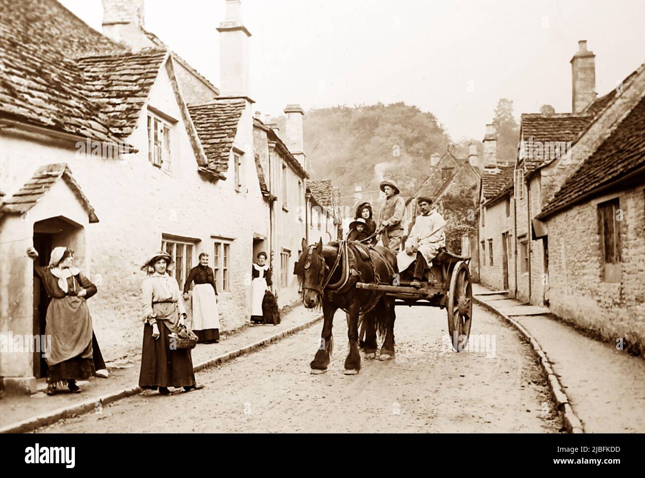 Castle Combe, Anfang 1900s Stockfoto