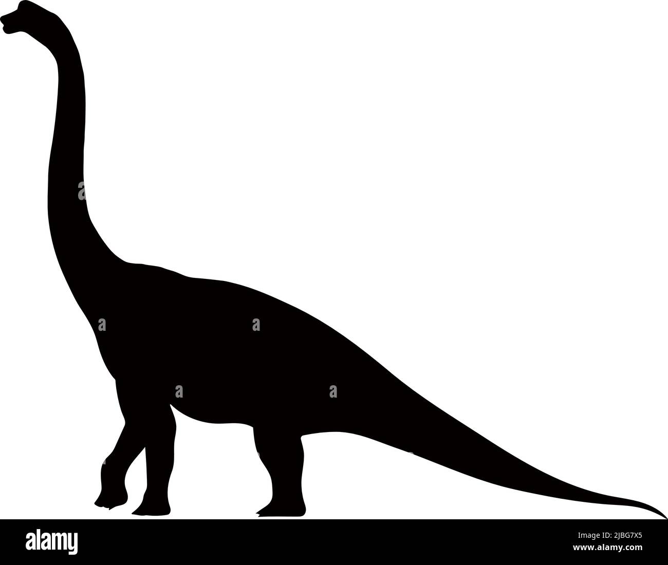 Dinosaurier der Jurassic Periode. Silhouetten verschiedener Dinosaurier. Vektordinosaurier. Stock Vektor