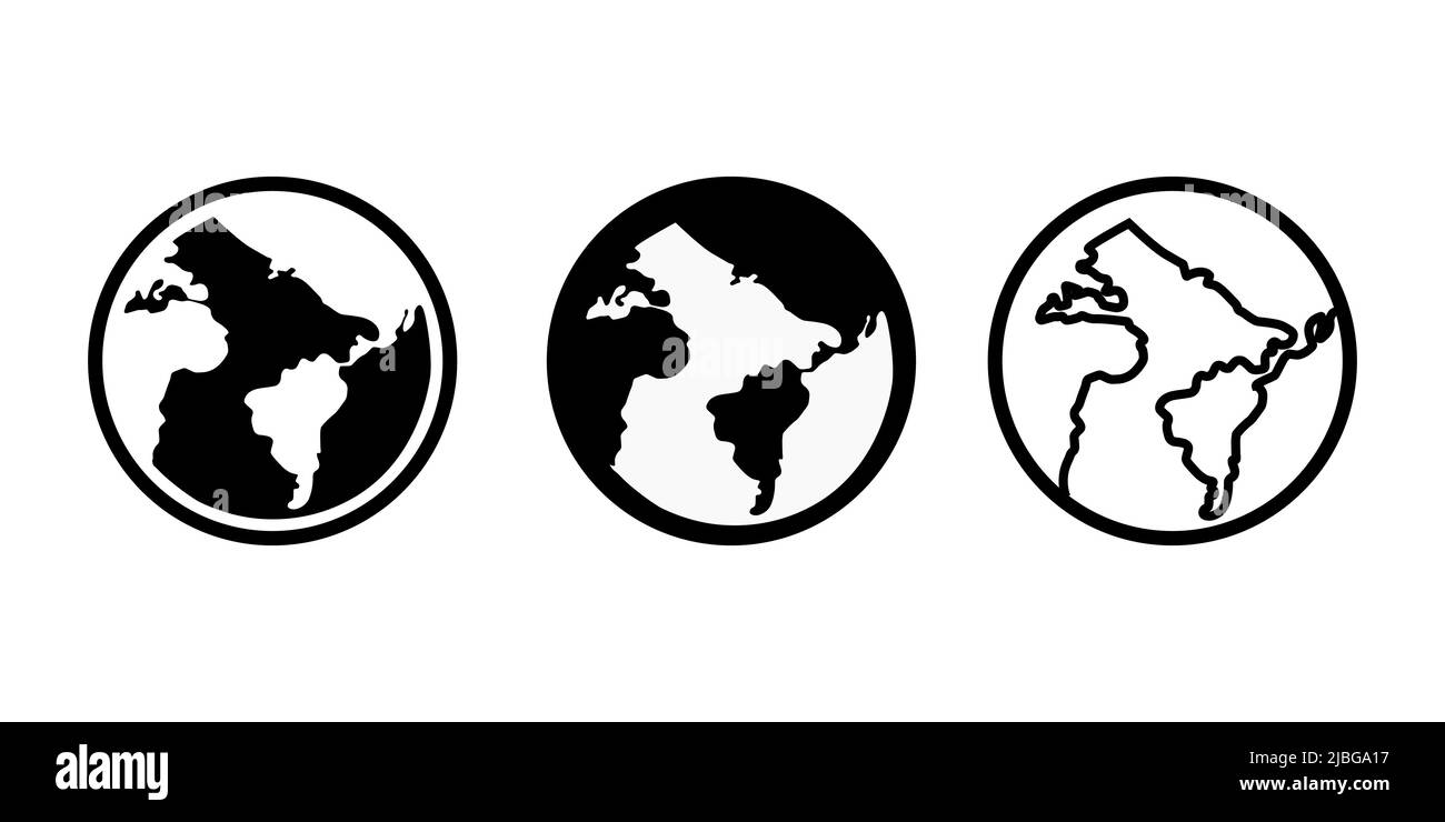 Vektor Planet Erde Symbol. Flache Erde Symbol. Flache design Vector Illustration für Web Banner, Web und Mobile, Infografiken. Vektor Erde Symbol grap Stock Vektor