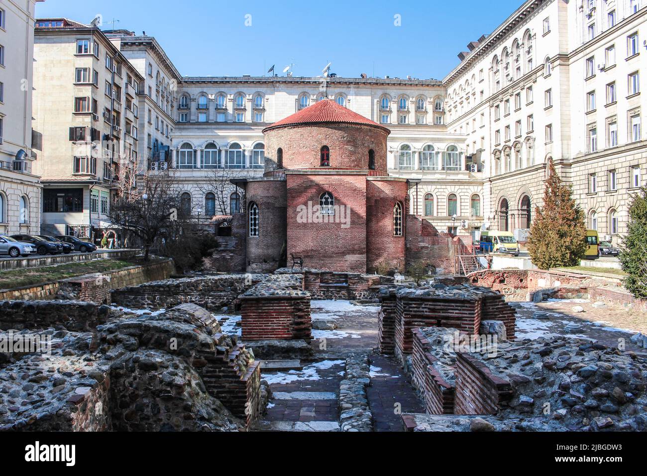 Das Bild der St. George Rotunda in Sofia, Bulgarien Stockfoto