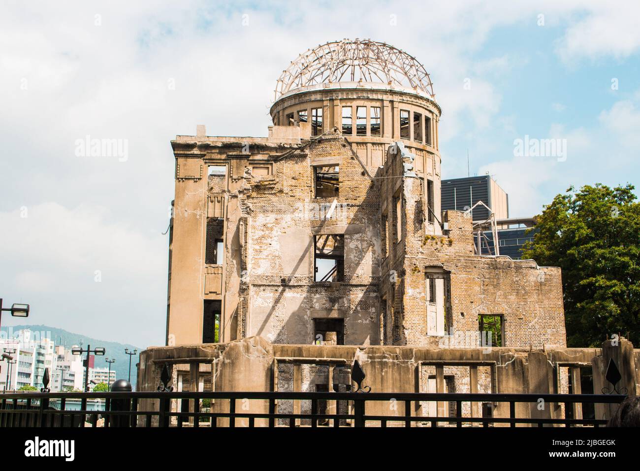 Das Bild des Atombombendoms (Genbaku-Kuppel, Hiroshima-Friedensdenkmal) Stockfoto
